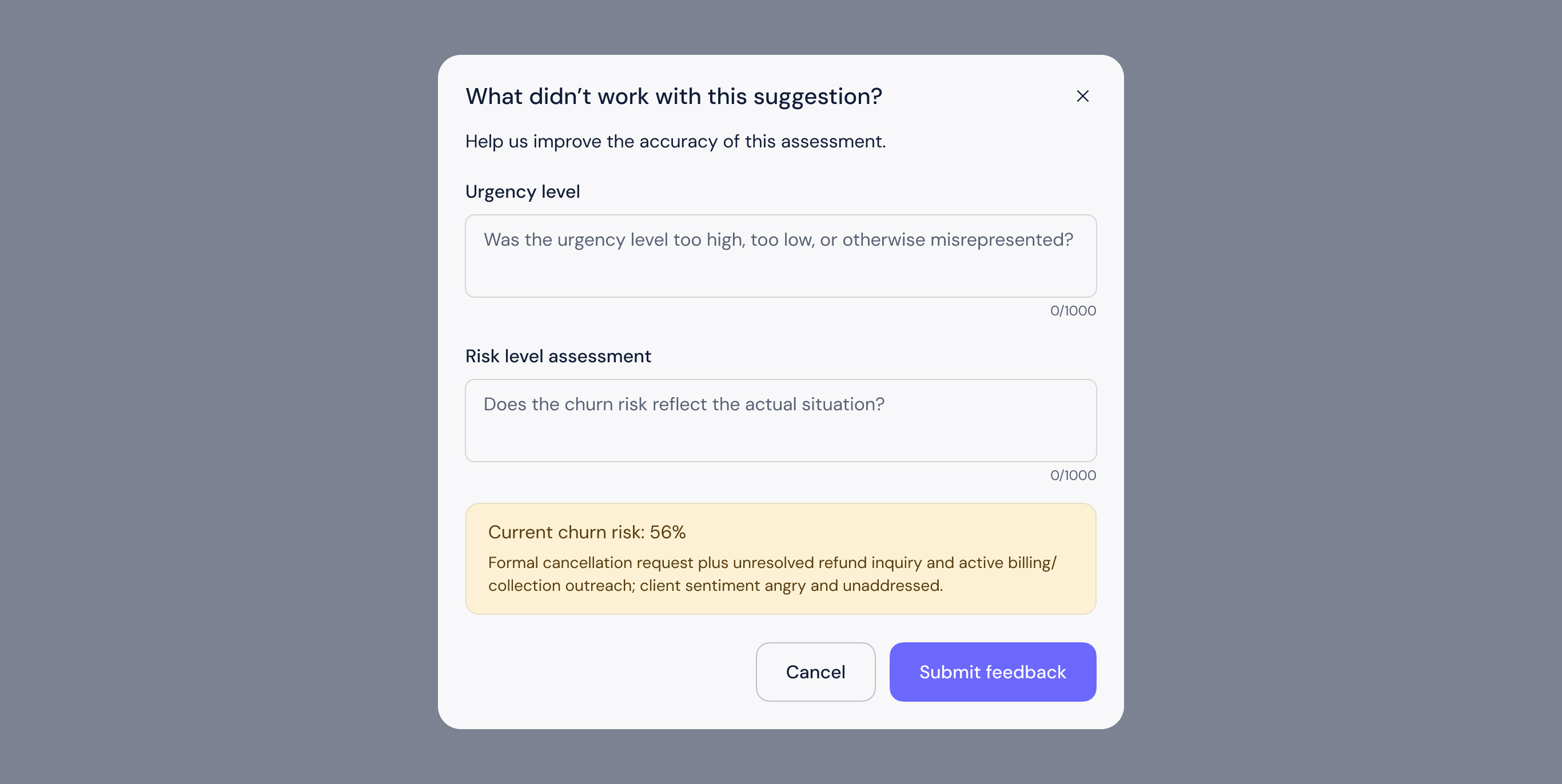 Feedback annotations