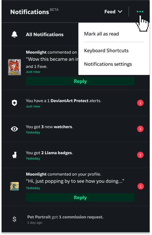 Mark as read for all notifications