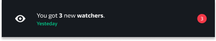 New watchers notifications