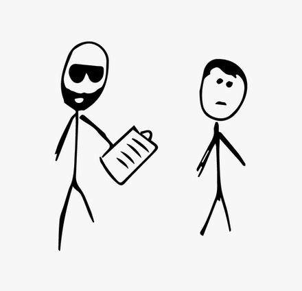 Gives the trainee feedback