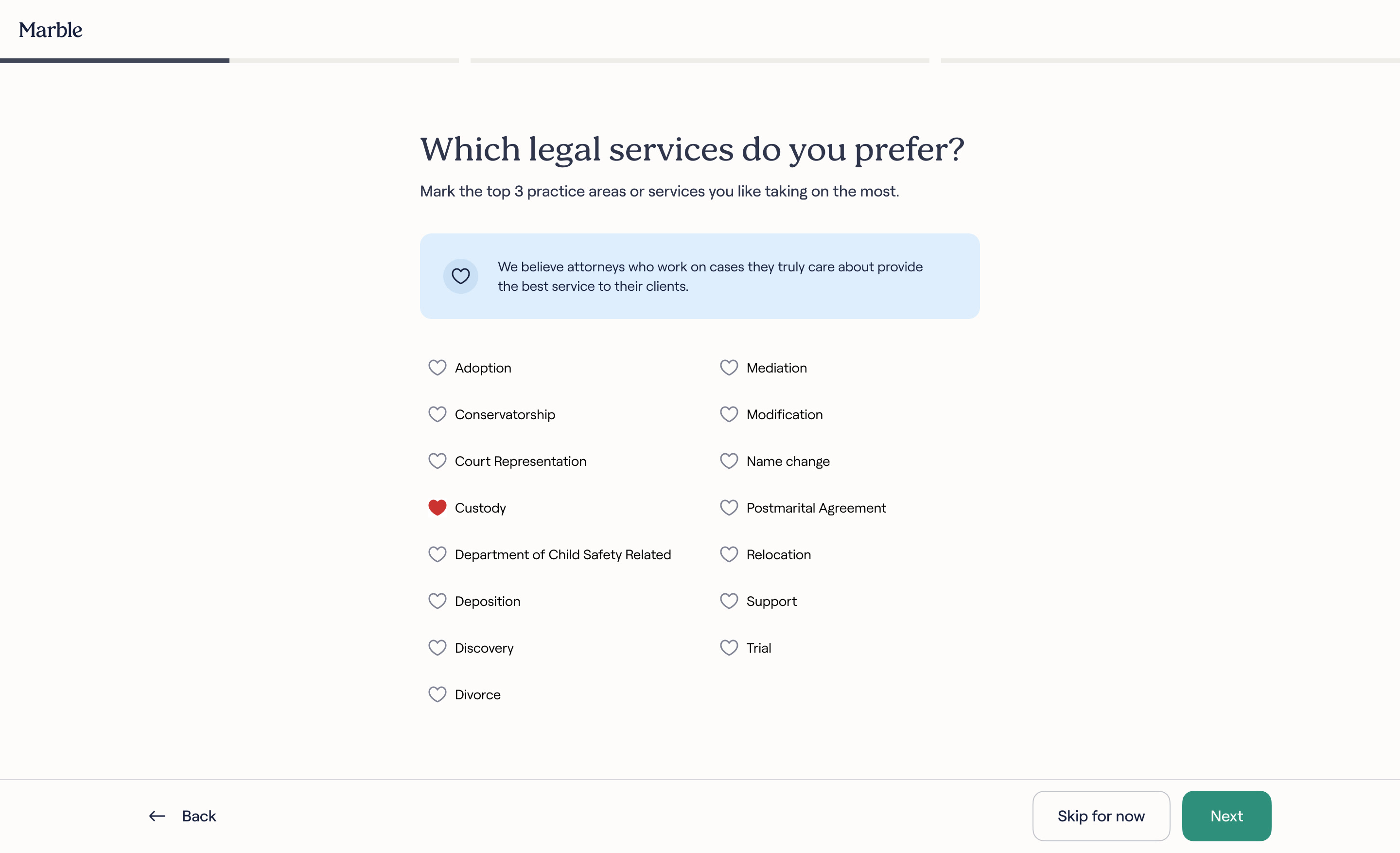 Preferred legal services